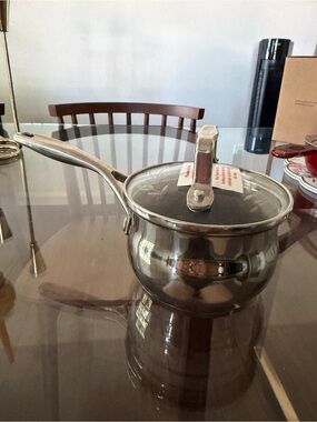 Princess House Stainless Steel Saucepan with Glass Lid - Silver
